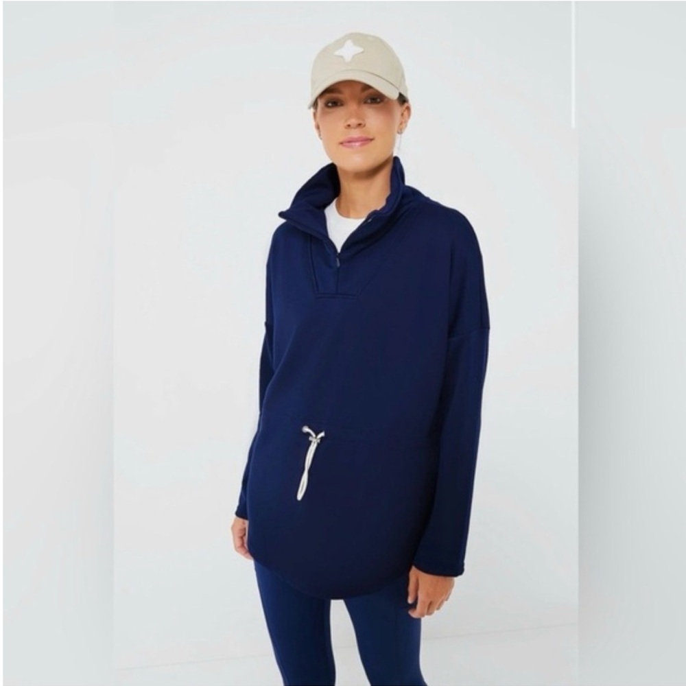 Tuckernuck TNuck Sport Cinched Natalie Quarter Zip, Navy, Size XS